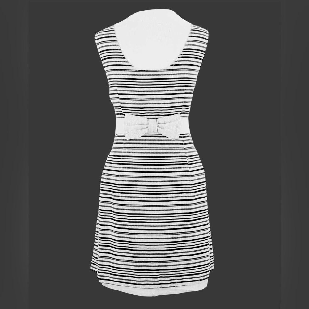 Tulle Black and White Striped cotton Dress